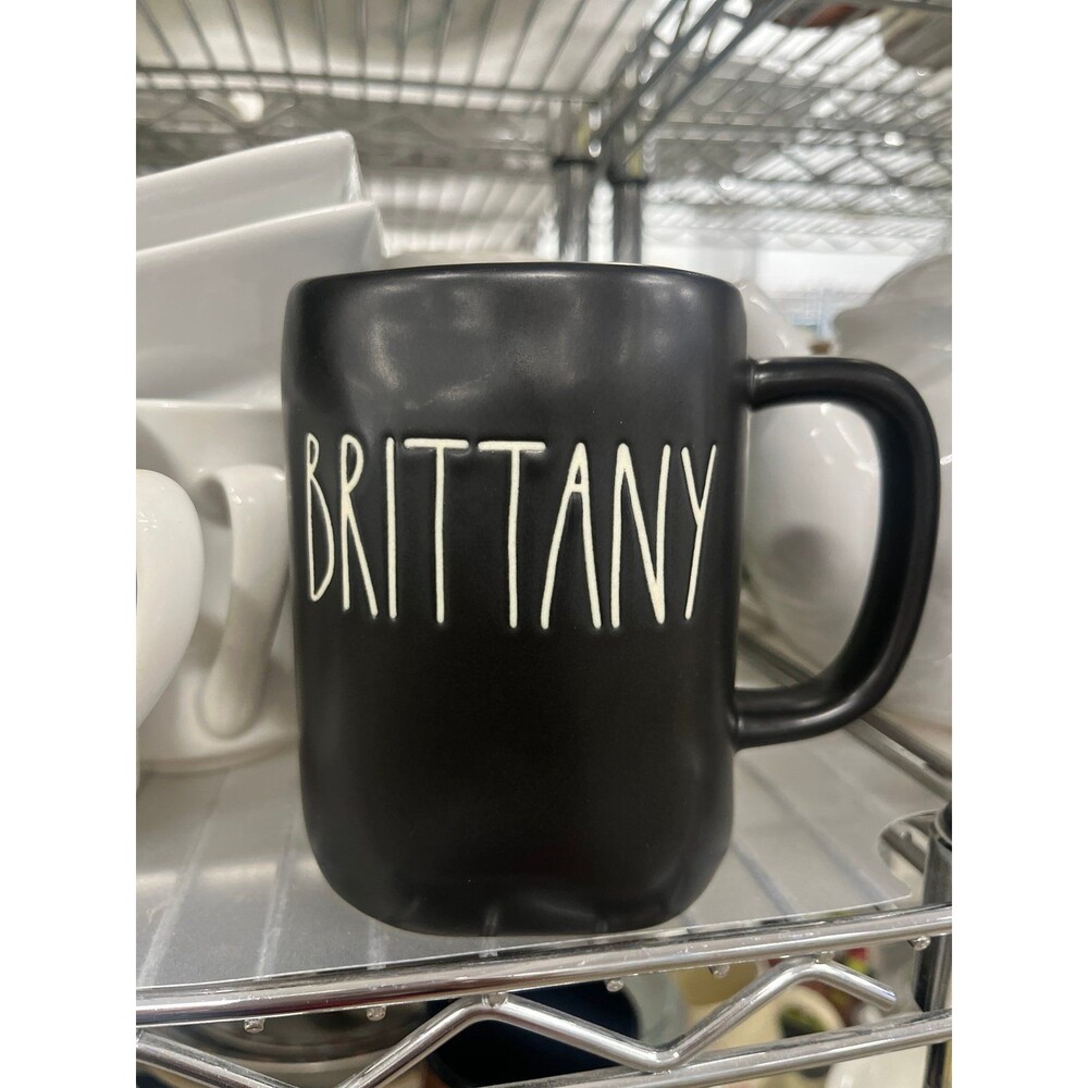 Rae Dunn Brittany Mug Black
